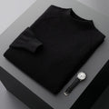Pull homme col montant mi-haut en cachemire, manches raglan, tricot ample saison - IVOIRART.COM