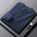 Pull homme en cachemire col zippé, chaud et épais, laine 69% cachemire 31% coupe - IVOIRART.COM