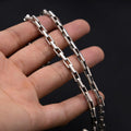 Pure Thai Silver Checkered Necklace - IVOIRART.COM