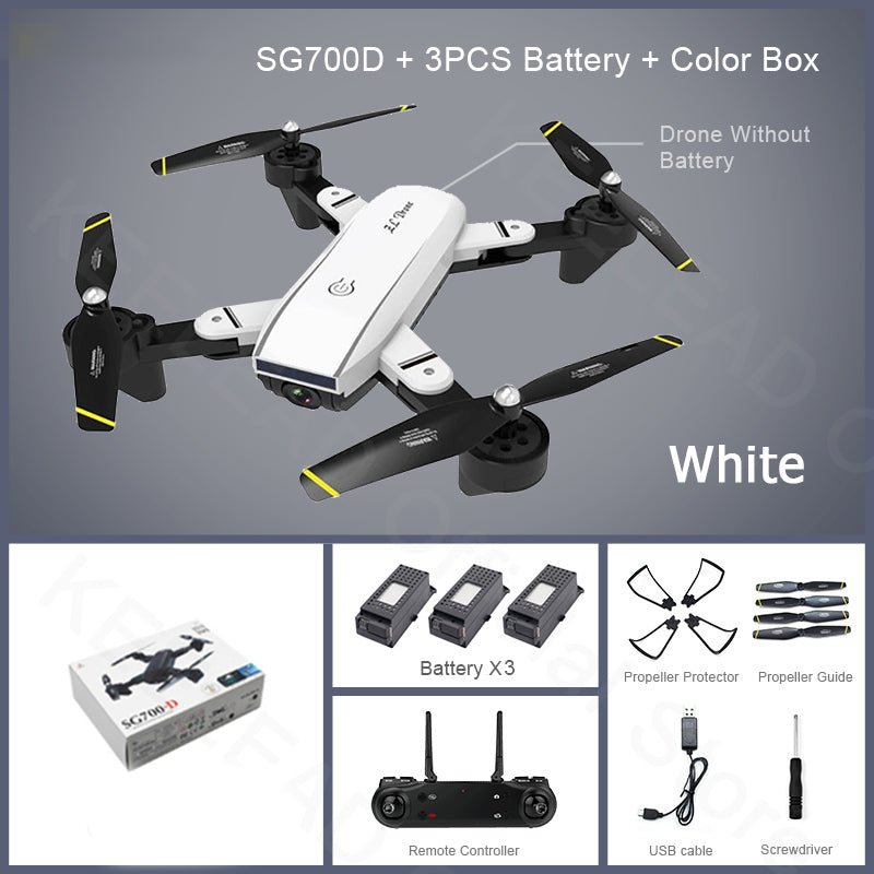 Quadricoptère à double caméra 4K, zoom 50x, suivi gestuel et contrôle paumeProV1 - IVOIRART.COM