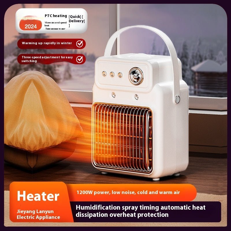 Radiateur d'Appoint 2-en-1 1200W avec Humidificateur et Protection Surchauffe - IVOIRART.COM