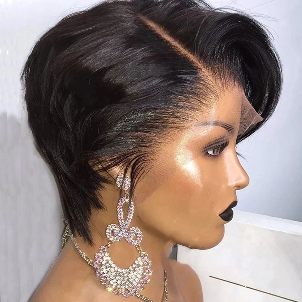 Real Hair Lace Head Cover Short Wig - IVOIRART.COM