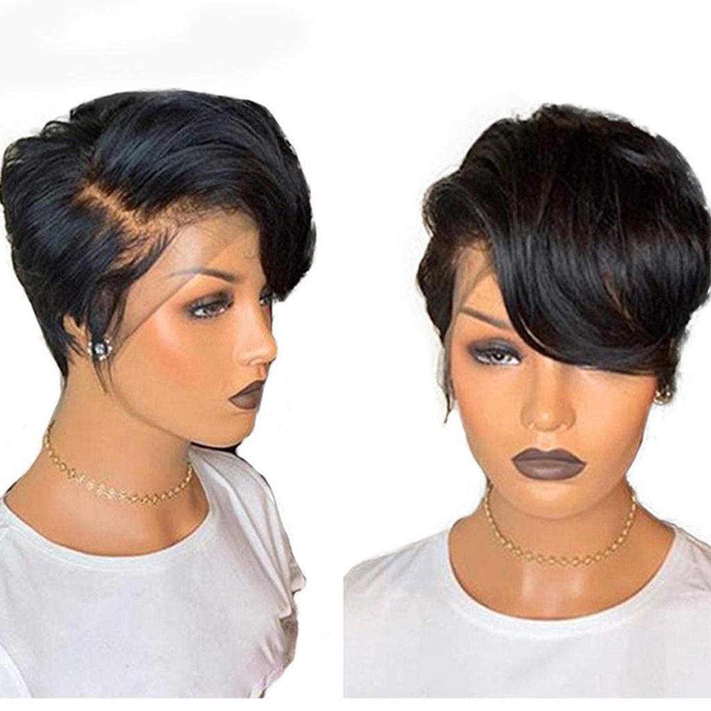 Real Hair Lace Head Cover Short Wig - IVOIRART.COM
