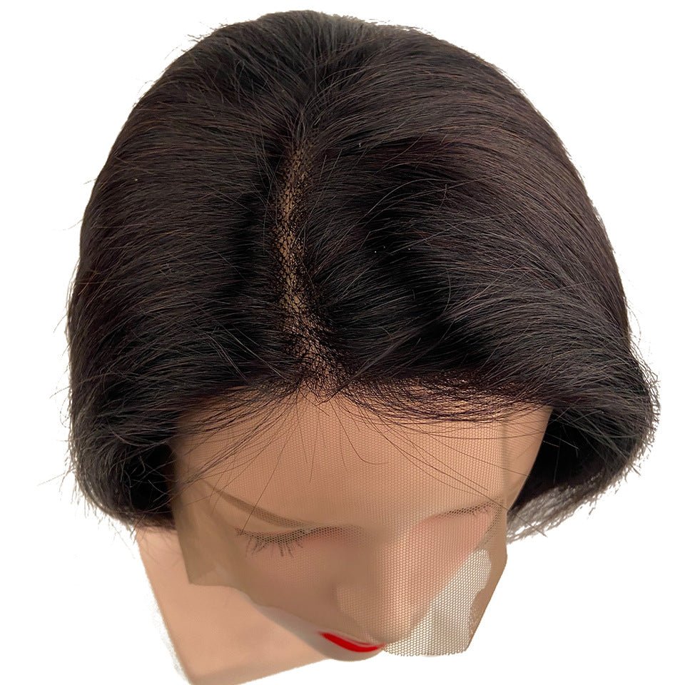 Real Hair Lace Head Cover Short Wig - IVOIRART.COM