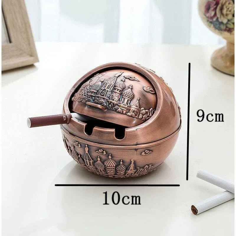 Retro Ashtray Windproof And Fall - proof Living Room Home - IVOIRART.COM