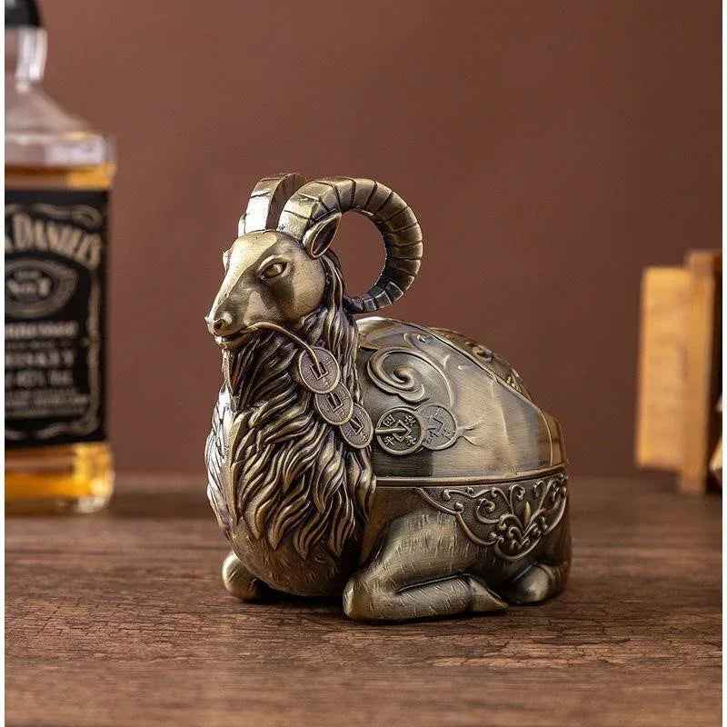 Retro Ashtray Windproof And Fall - proof Living Room Home - IVOIRART.COM