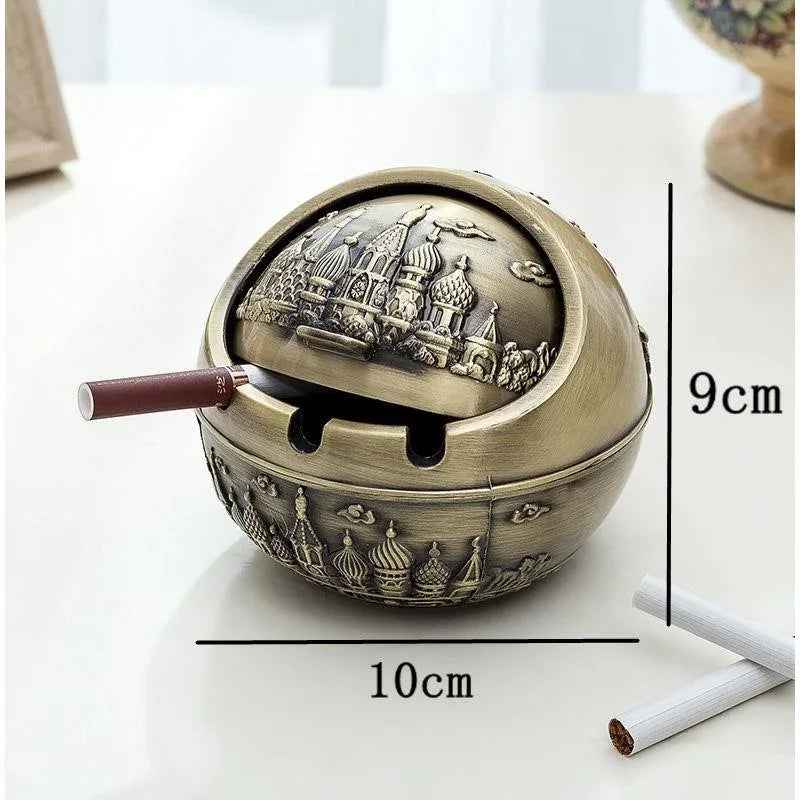 Retro Ashtray Windproof And Fall - proof Living Room Home - IVOIRART.COM