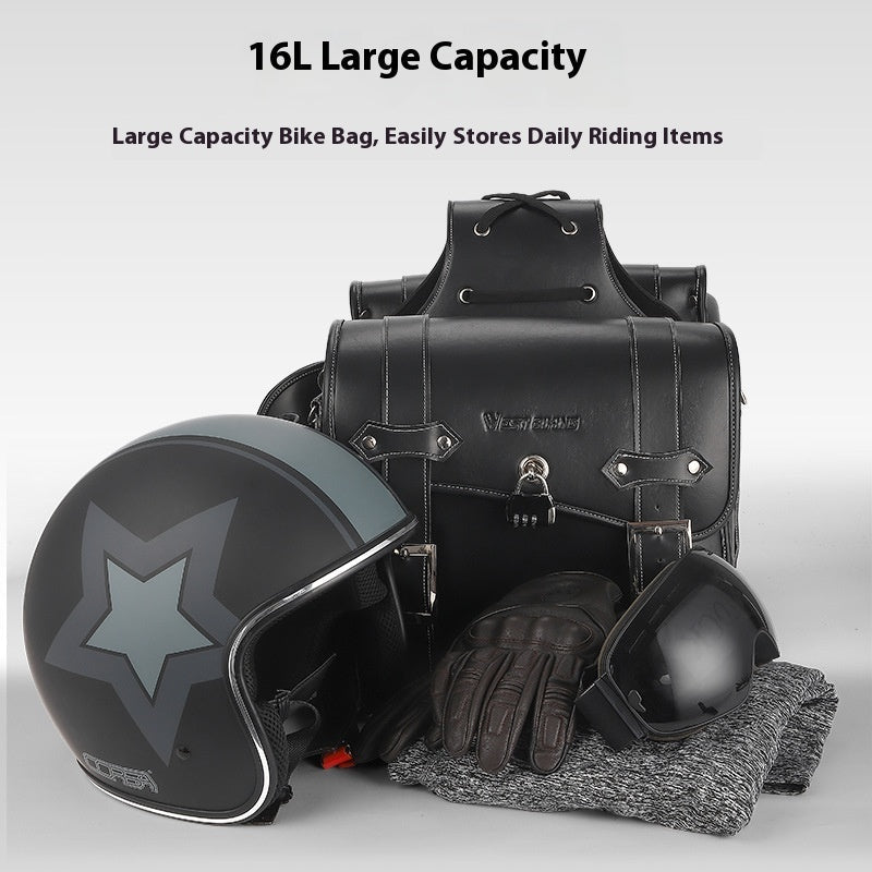 Retro Bilateral Large Capacity Leather Storage Bag - IVOIRART.COM