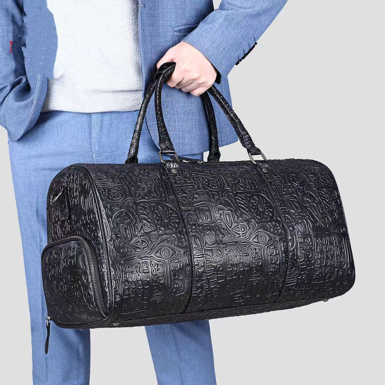 Retro Embossing Design Handbag For Men - IVOIRART.COM