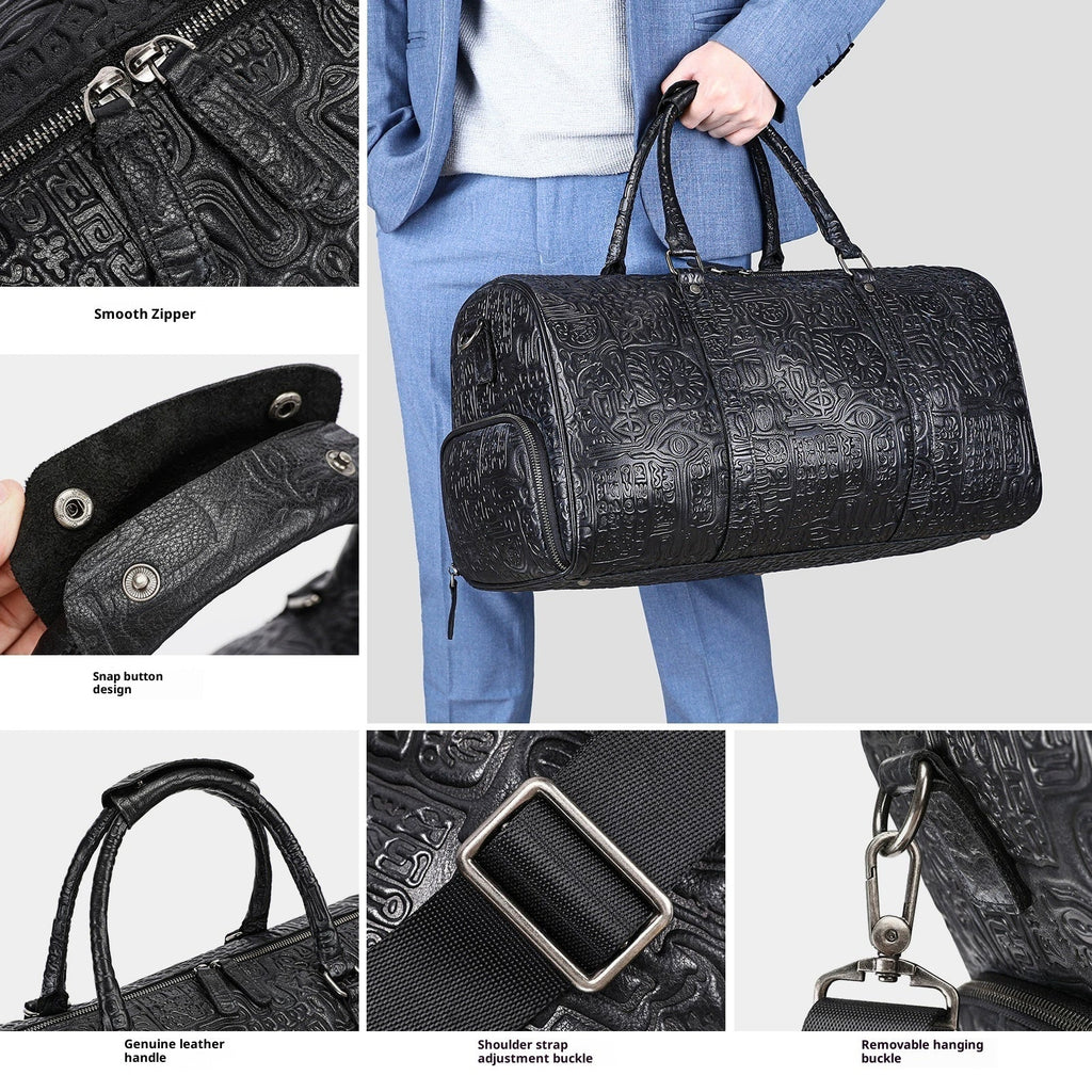 Retro Embossing Design Handbag For Men - IVOIRART.COM