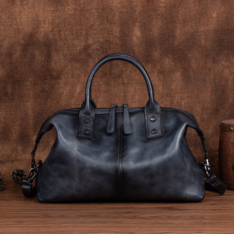 Retro Female Bag Head Layer Cowhide Ladies Handbag Rub Color Single Shoulder Messenger Bag Large Capacity - IVOIRART.COM