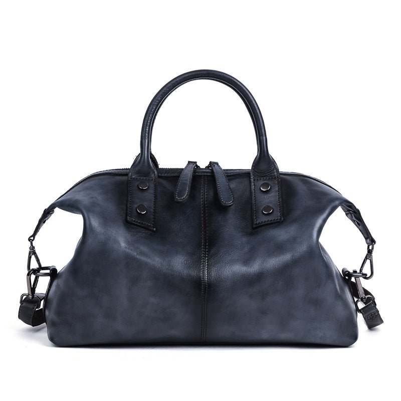 Retro Female Bag Head Layer Cowhide Ladies Handbag Rub Color Single Shoulder Messenger Bag Large Capacity - IVOIRART.COM