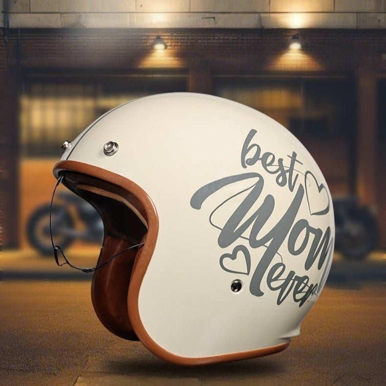 Retro Half Helmet 34 Helmet Motorcycle Helmet - IVOIRART.COM