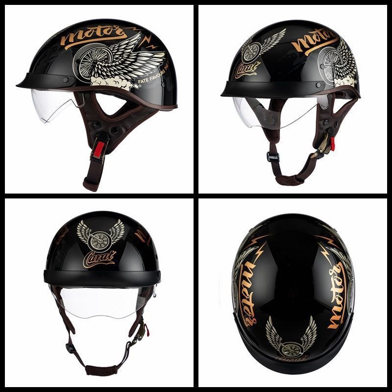 Retro Helmet Electric Motorcycle Helmet - IVOIRART.COM