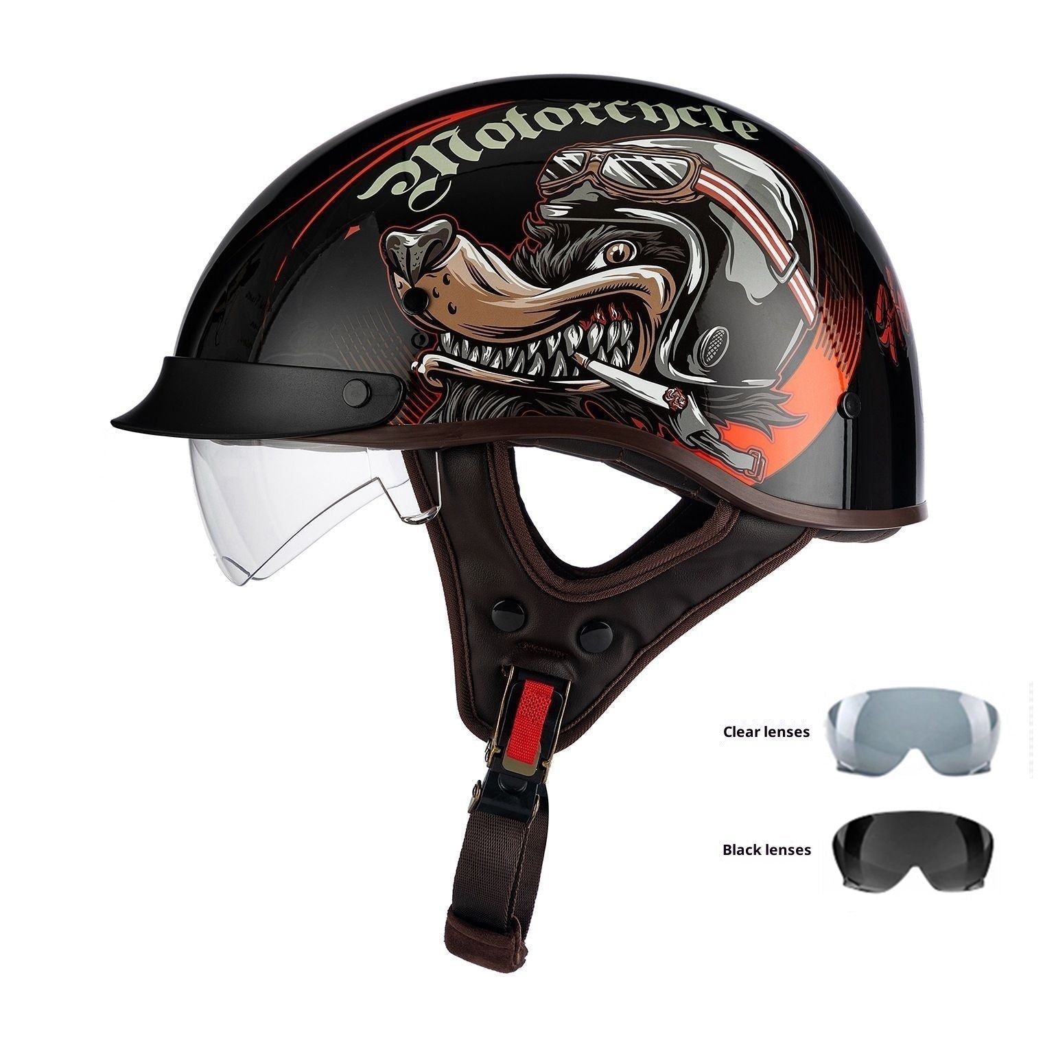 Retro Helmet Electric Motorcycle Helmet - IVOIRART.COM