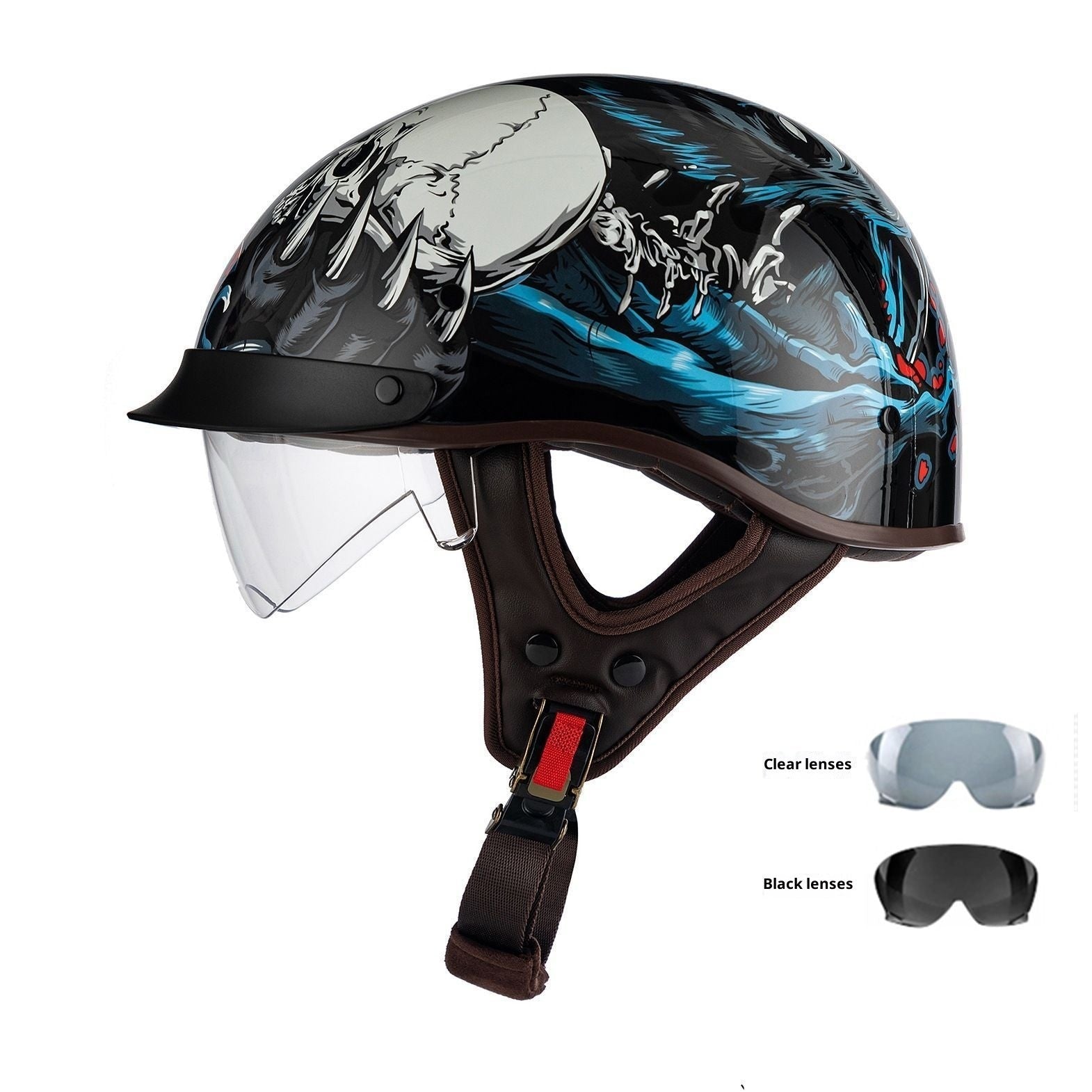 Retro Helmet Electric Motorcycle Helmet - IVOIRART.COM