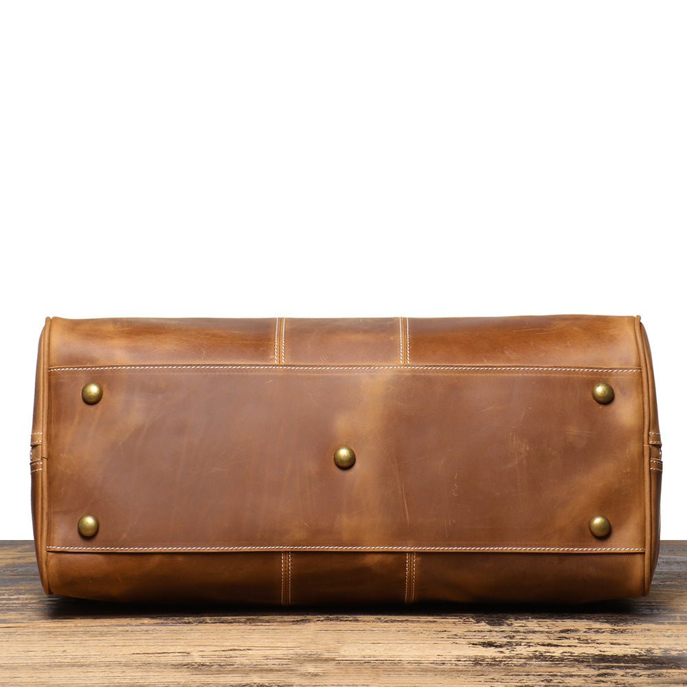 Retro New Men's Genuine Leather Portable Travel Bag - IVOIRART.COM