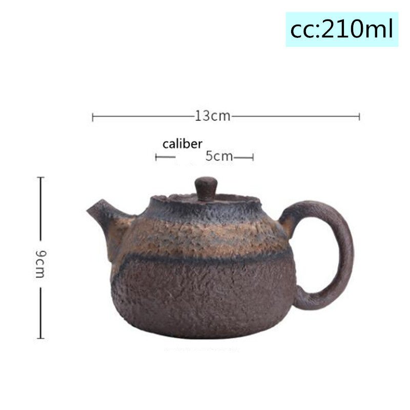 Retro Stoneware Teapot Stone Handmade Ceramic Kettle Chinese Tea Ceremony Supplies - IVOIRART.COM