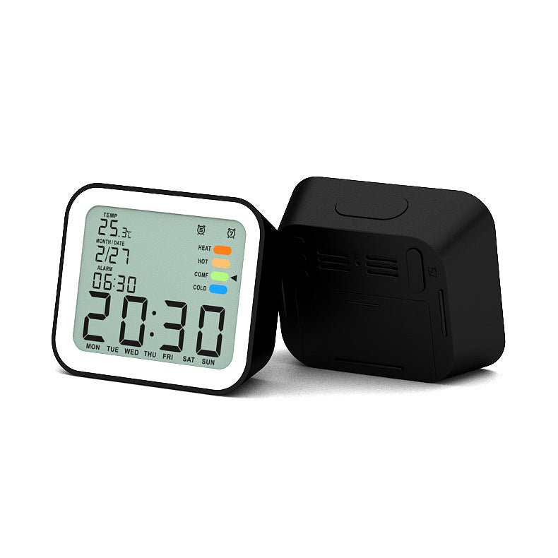 Réveil numérique calendrier double alarme rétroéclairé snooze 12/24h Température - IVOIRART.COM