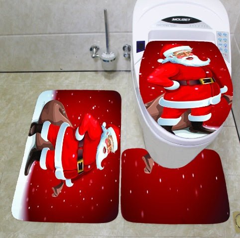 Rideau de Douche Noël Père Noël et Décorations de Toilette pour Salle de Bain - IVOIRART.COM