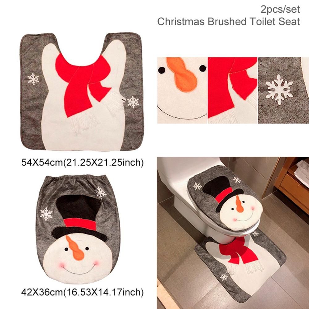 Rideau de Douche Noël Père Noël et Décorations de Toilette pour Salle de Bain - IVOIRART.COM