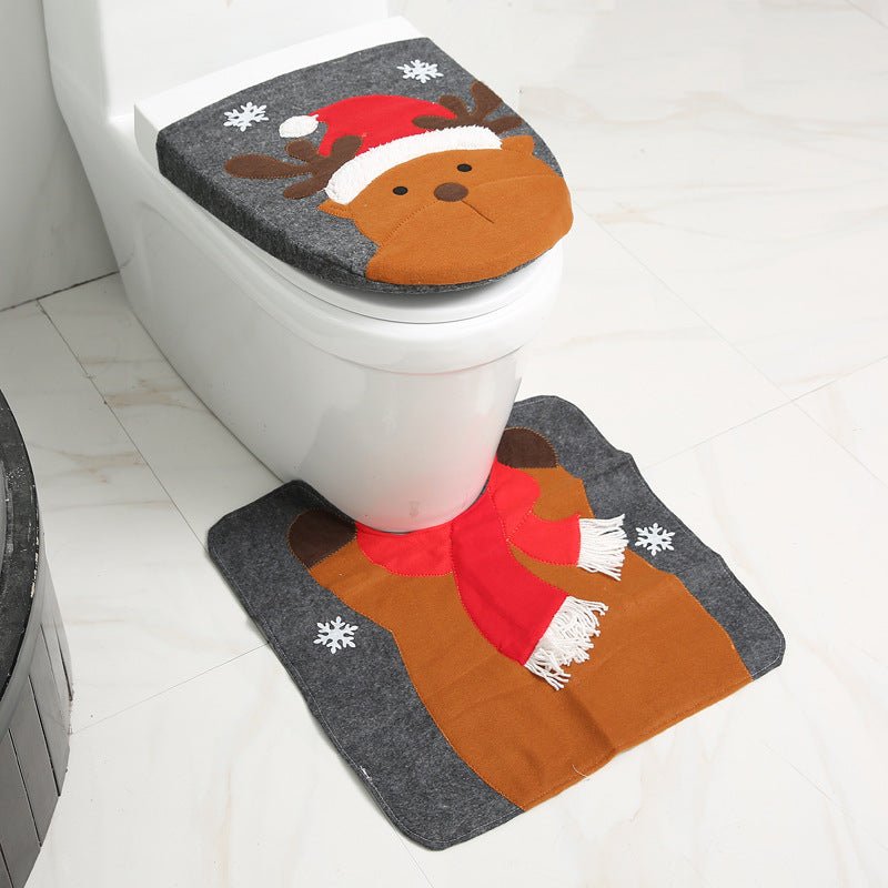 Rideau de Douche Noël Père Noël et Décorations de Toilette pour Salle de Bain - IVOIRART.COM