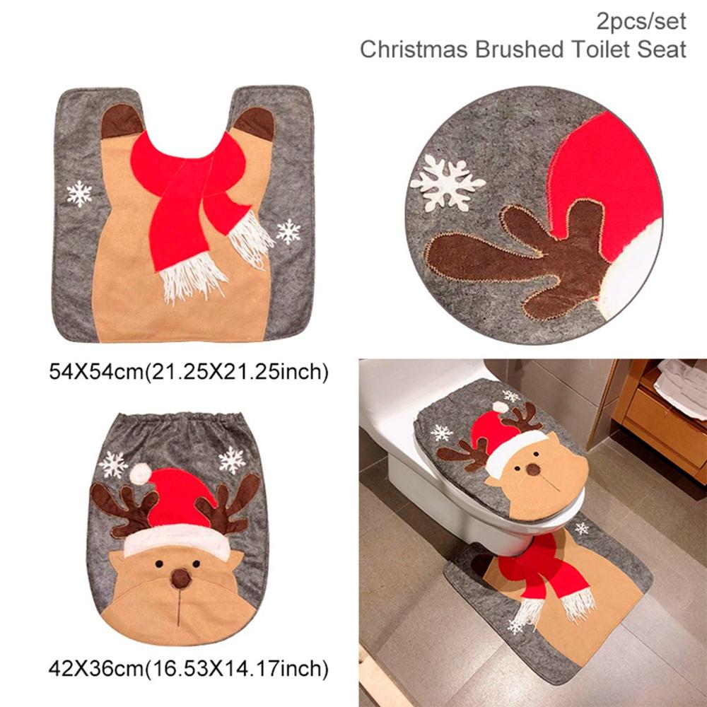 Rideau de Douche Noël Père Noël et Décorations de Toilette pour Salle de Bain - IVOIRART.COM