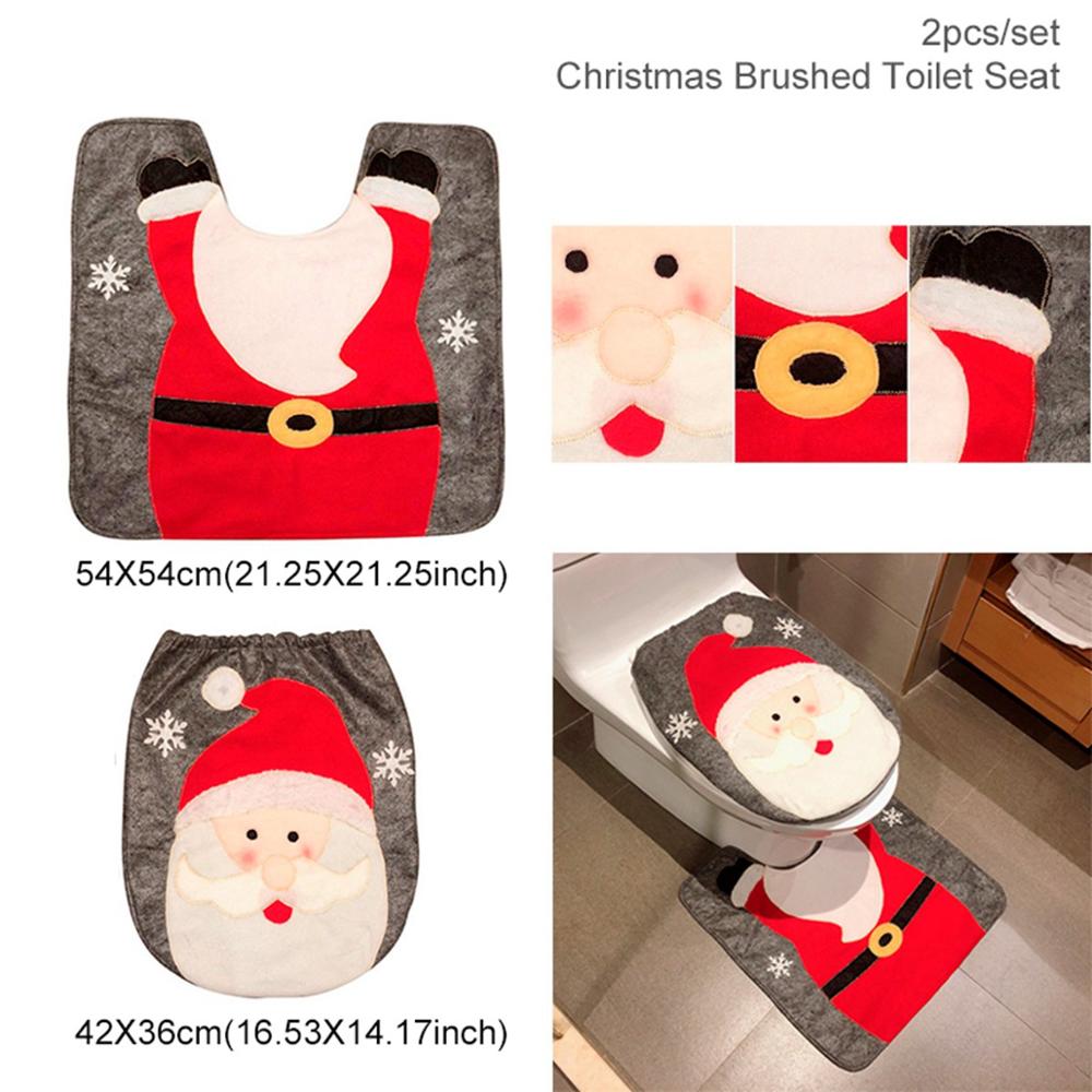 Rideau de Douche Noël Père Noël et Décorations de Toilette pour Salle de Bain - IVOIRART.COM