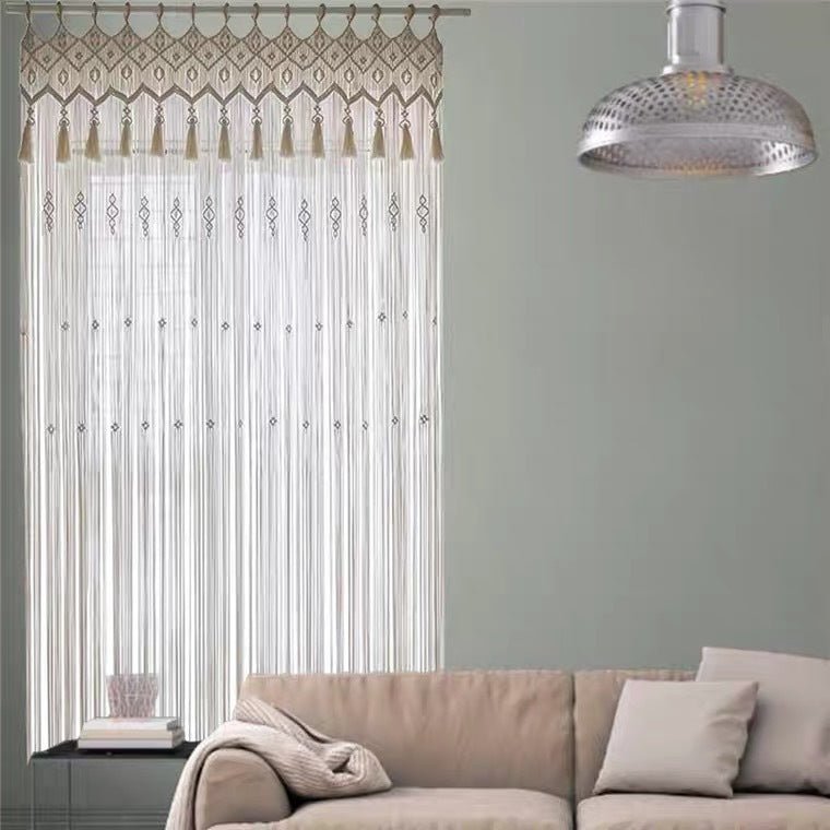 Rideau Tapisserie bohème tissé main, séparation, fond mariage, décoration - IVOIRART.COM