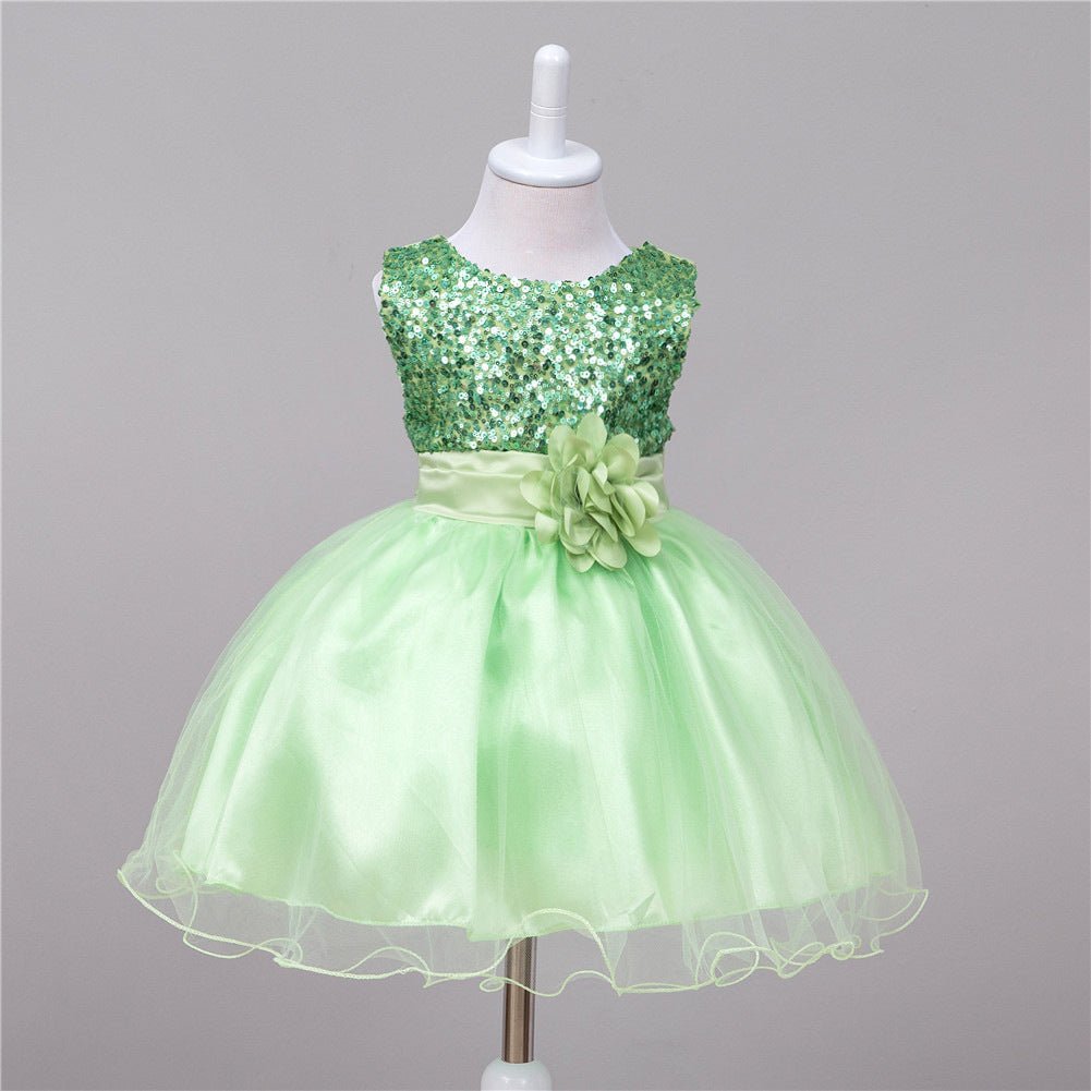 Robe à Paillettes pour Bébé, Demoiselle d'Honneur, Robe Princesse Mariage - IVOIRART.COM