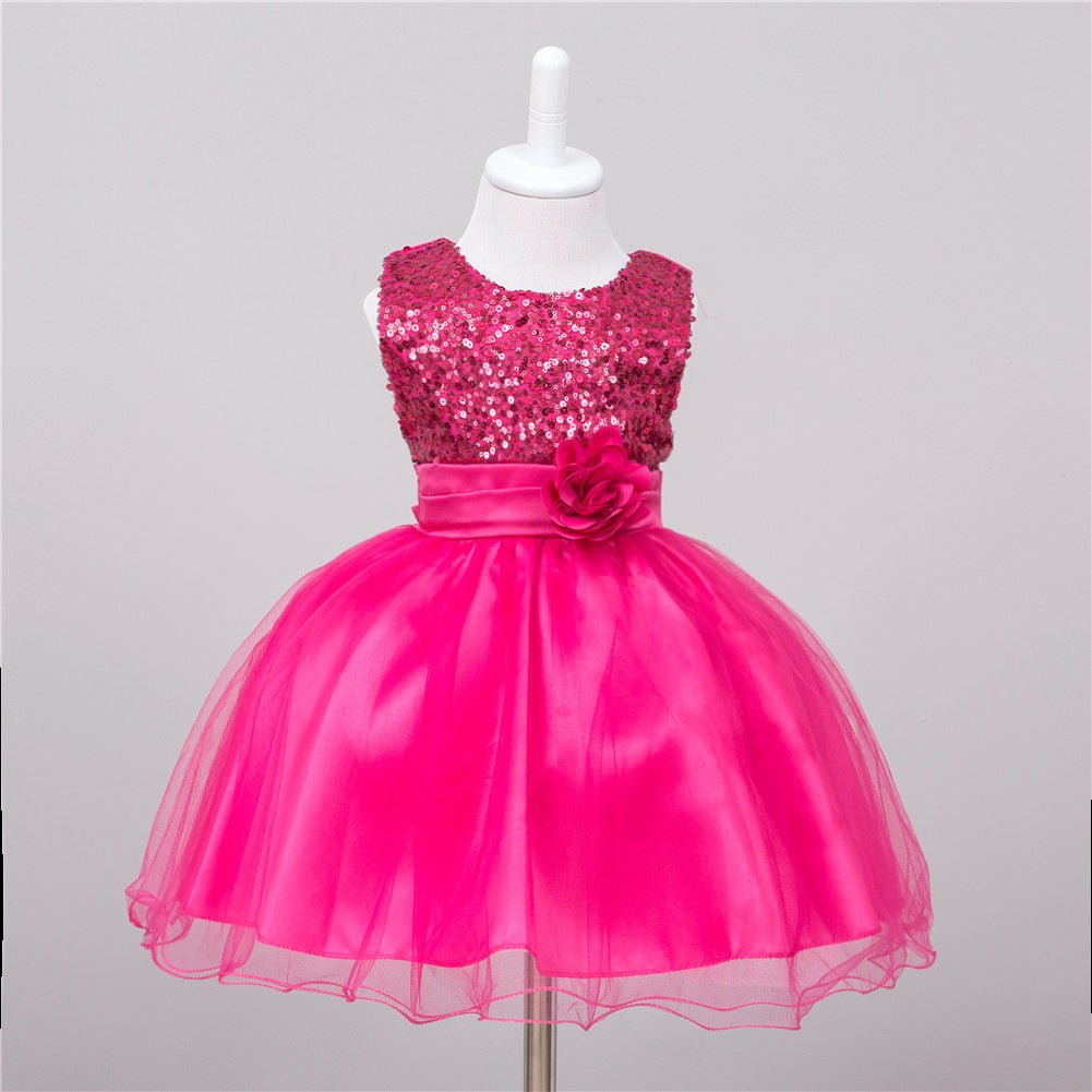 Robe à Paillettes pour Bébé, Demoiselle d'Honneur, Robe Princesse Mariage - IVOIRART.COM