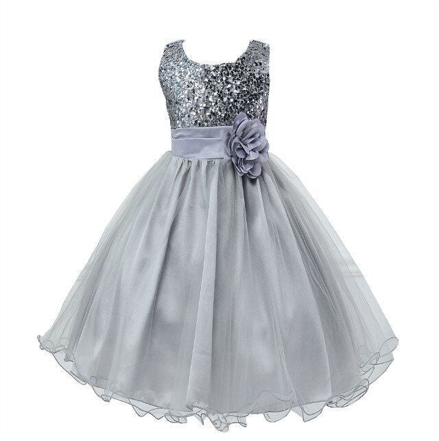 Robe à Paillettes pour Bébé, Demoiselle d'Honneur, Robe Princesse Mariage - IVOIRART.COM