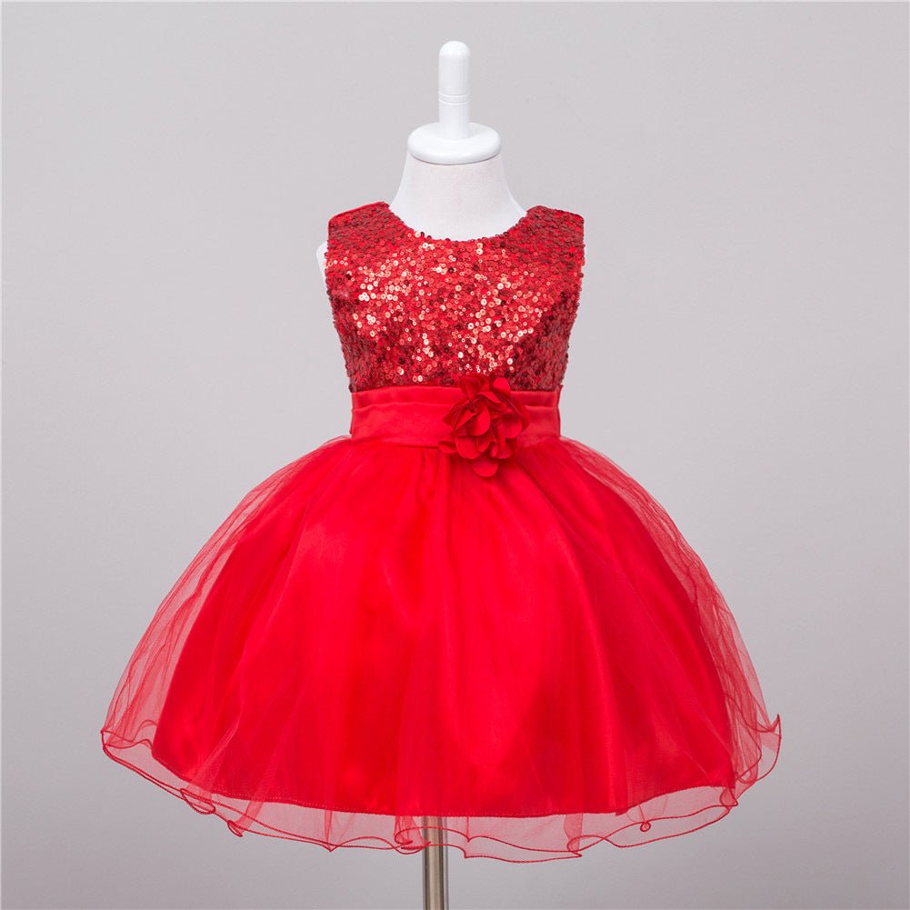 Robe à Paillettes pour Bébé, Demoiselle d'Honneur, Robe Princesse Mariage - IVOIRART.COM