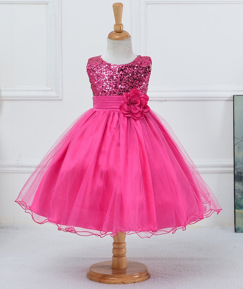 Robe à Paillettes pour Bébé, Demoiselle d'Honneur, Robe Princesse Mariage - IVOIRART.COM