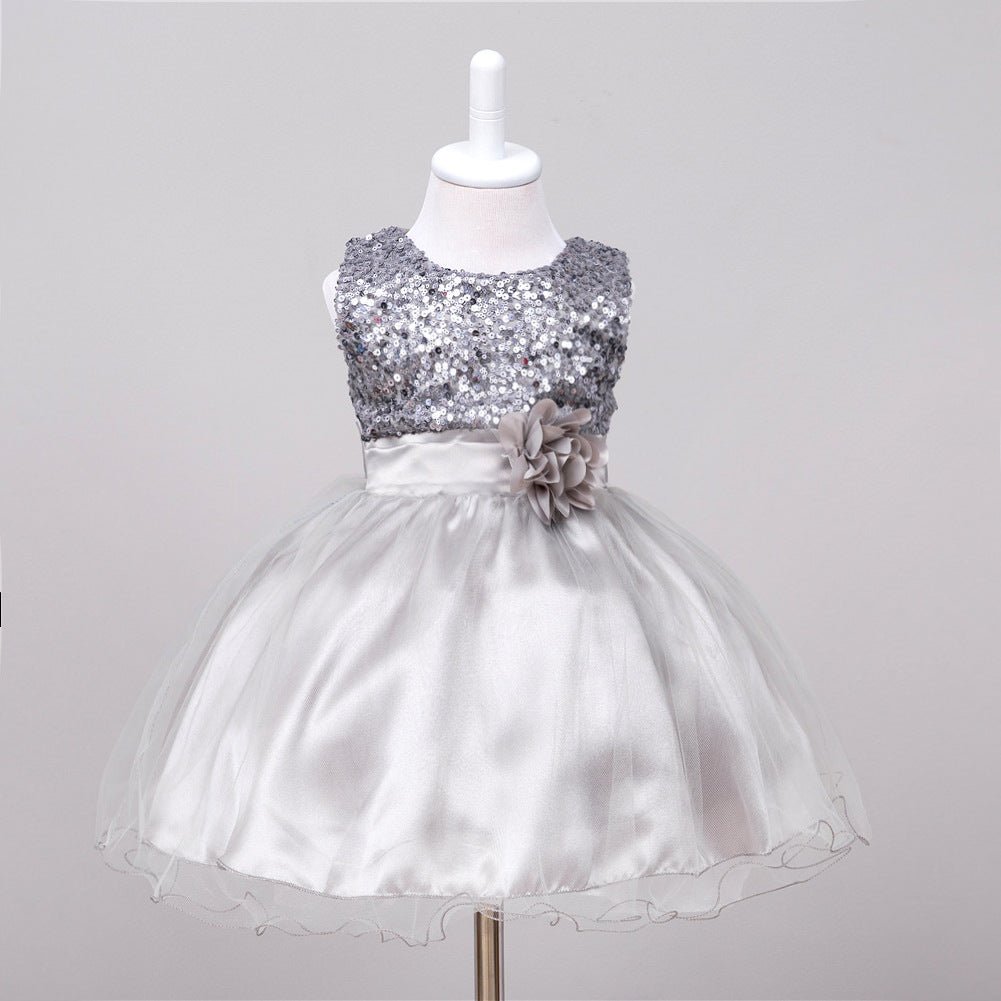 Robe à Paillettes pour Bébé, Demoiselle d'Honneur, Robe Princesse Mariage - IVOIRART.COM