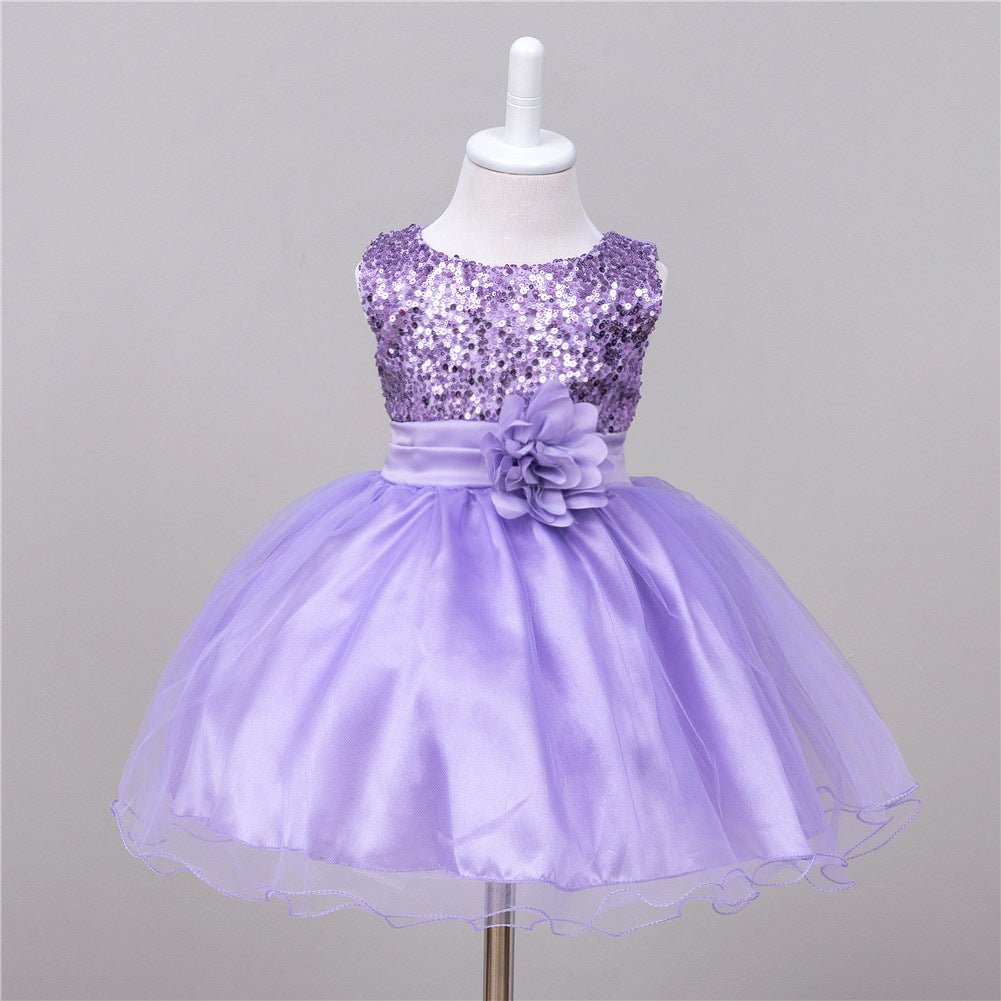 Robe à Paillettes pour Bébé, Demoiselle d'Honneur, Robe Princesse Mariage - IVOIRART.COM