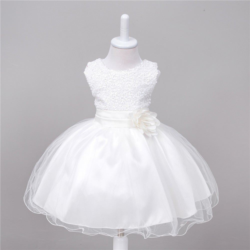 Robe à Paillettes pour Bébé, Demoiselle d'Honneur, Robe Princesse Mariage - IVOIRART.COM