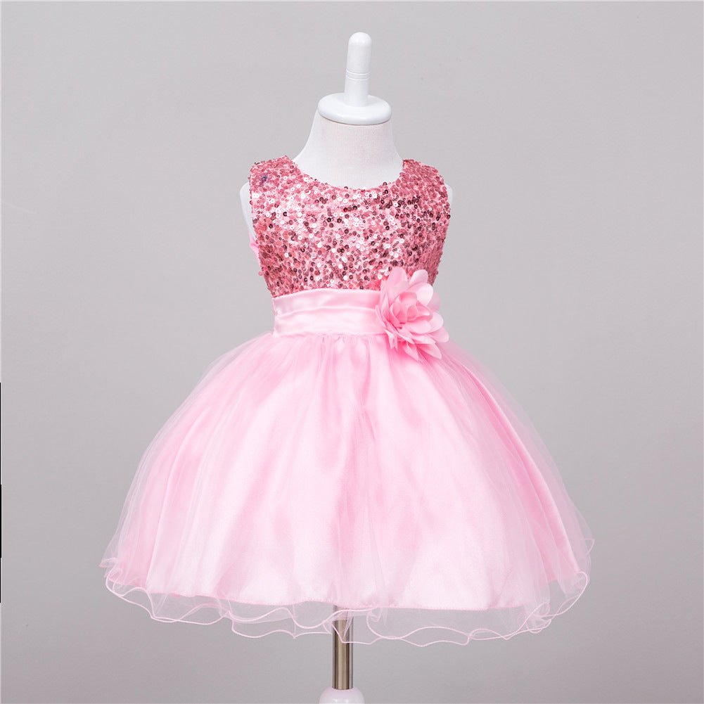 Robe à Paillettes pour Bébé, Demoiselle d'Honneur, Robe Princesse Mariage - IVOIRART.COM