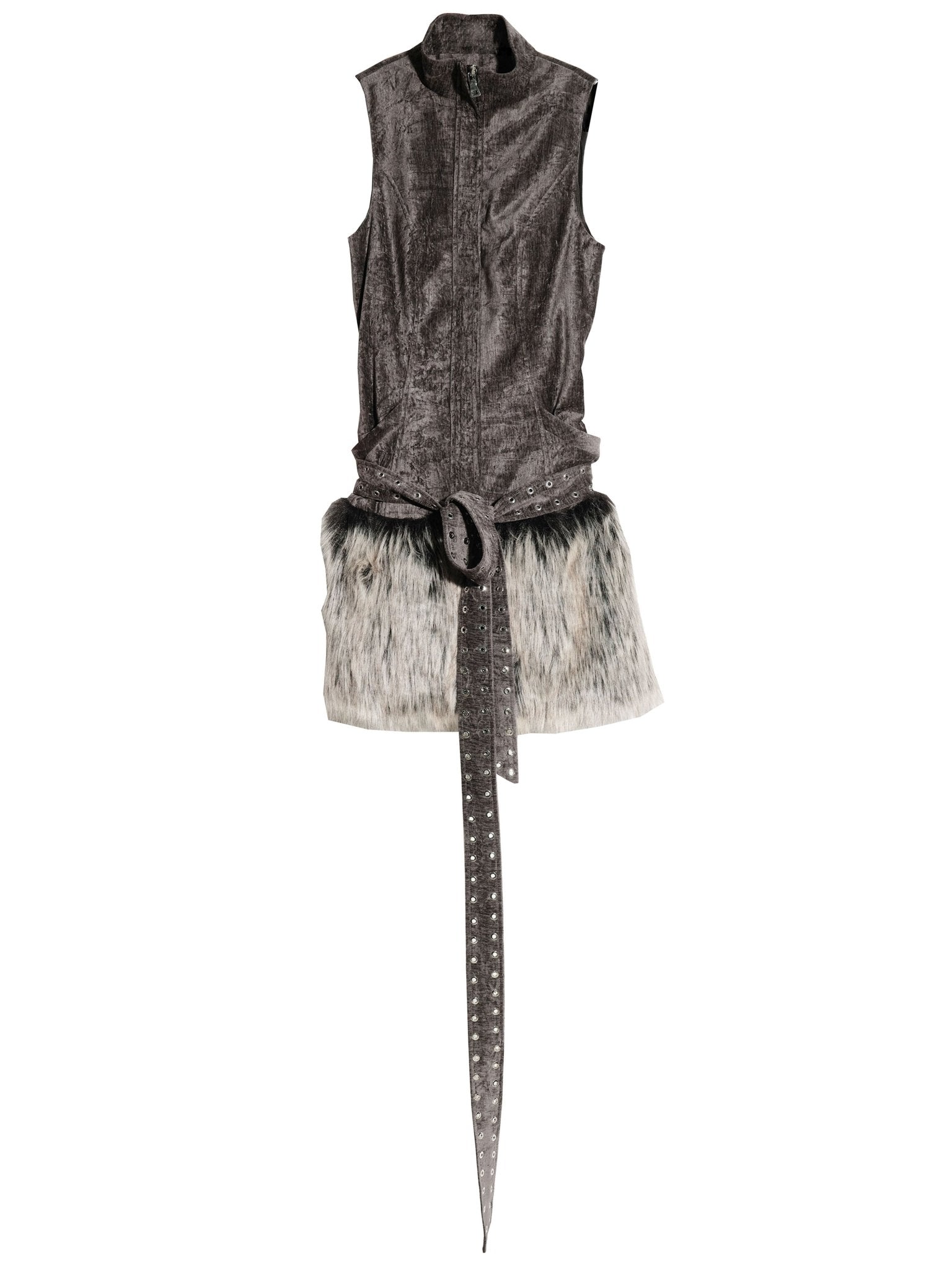 Robe chemisier matelassée à manches courtes et col montant pour femme élégante - IVOIRART.COM