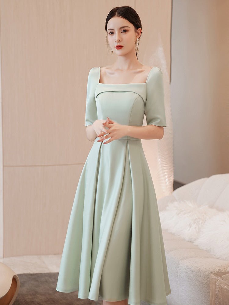 Robe de soirée pour femmes style français, élégante, idéale pour banquets - IVOIRART.COM