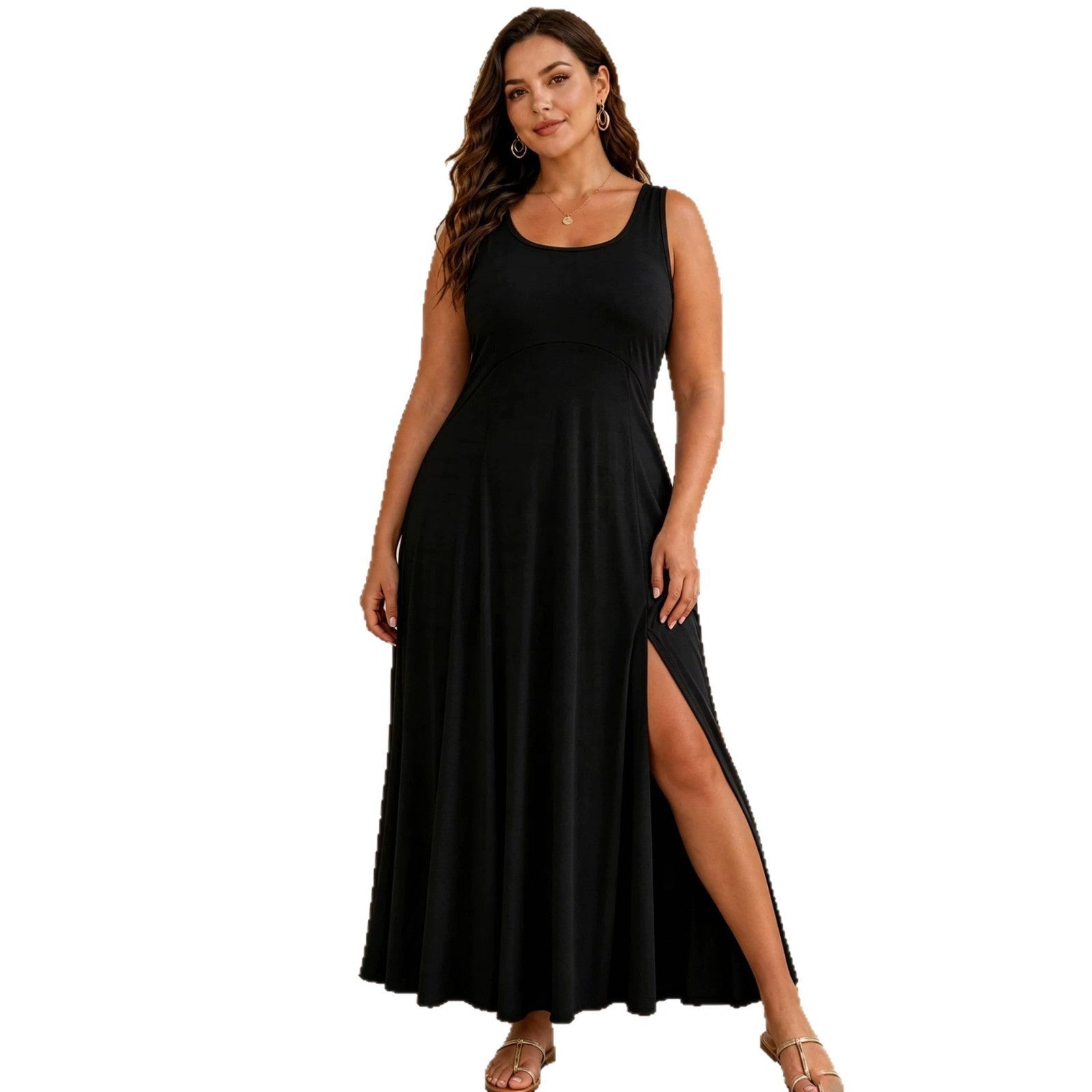 Robe décontractée grande taille coupe ample style japonais coréen noire 1XL-5XL.. - IVOIRART.COM