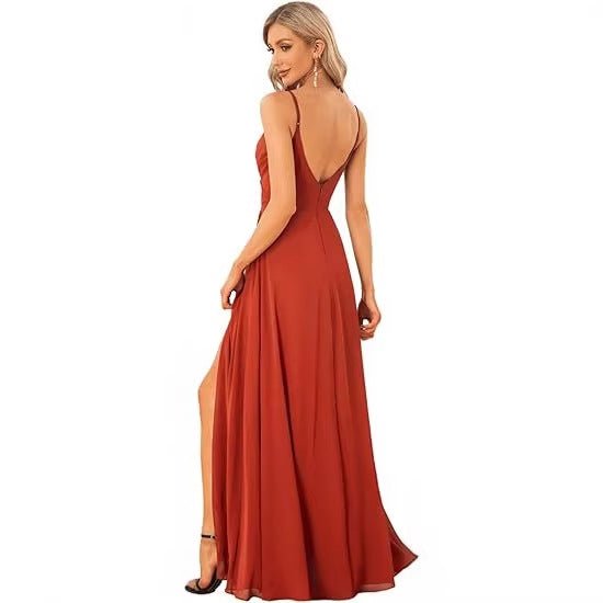 Robe demoiselle d'honneur en chiffon longue, élégante pour mariages et galas plus - IVOIRART.COM