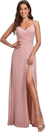 Robe demoiselle d'honneur en chiffon longue, élégante pour mariages et galas plus - IVOIRART.COM