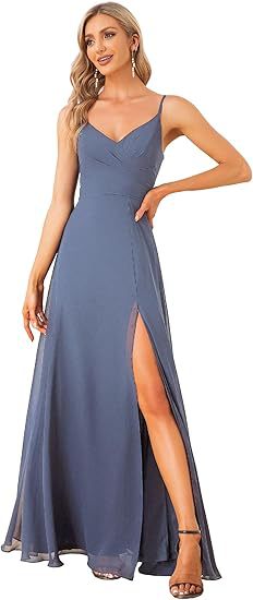 Robe demoiselle d'honneur en chiffon longue, élégante pour mariages et galas plus - IVOIRART.COM