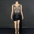 Robe d'été de luxe soirée-scène pour chanteuse, jupe traîne latérale, élégante!! - IVOIRART.COM