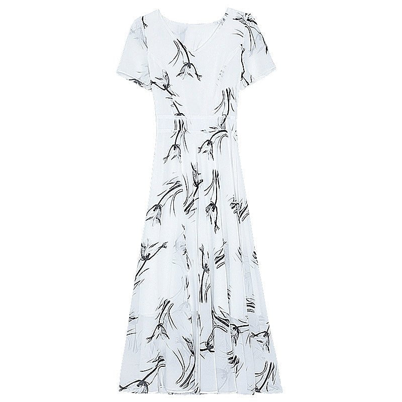 Robe Élégante en Mousseline à Imprimé Floral pour Femme - Styles et Couleurs Variés - IVOIRART.COM