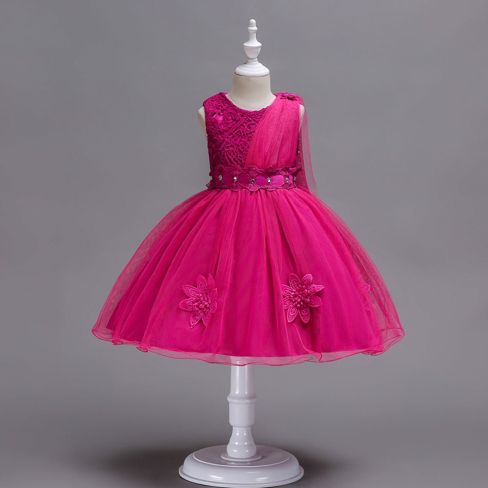 Robe élégante pour bébé fille en satin, polyester et coton confortable - IVOIRART.COM