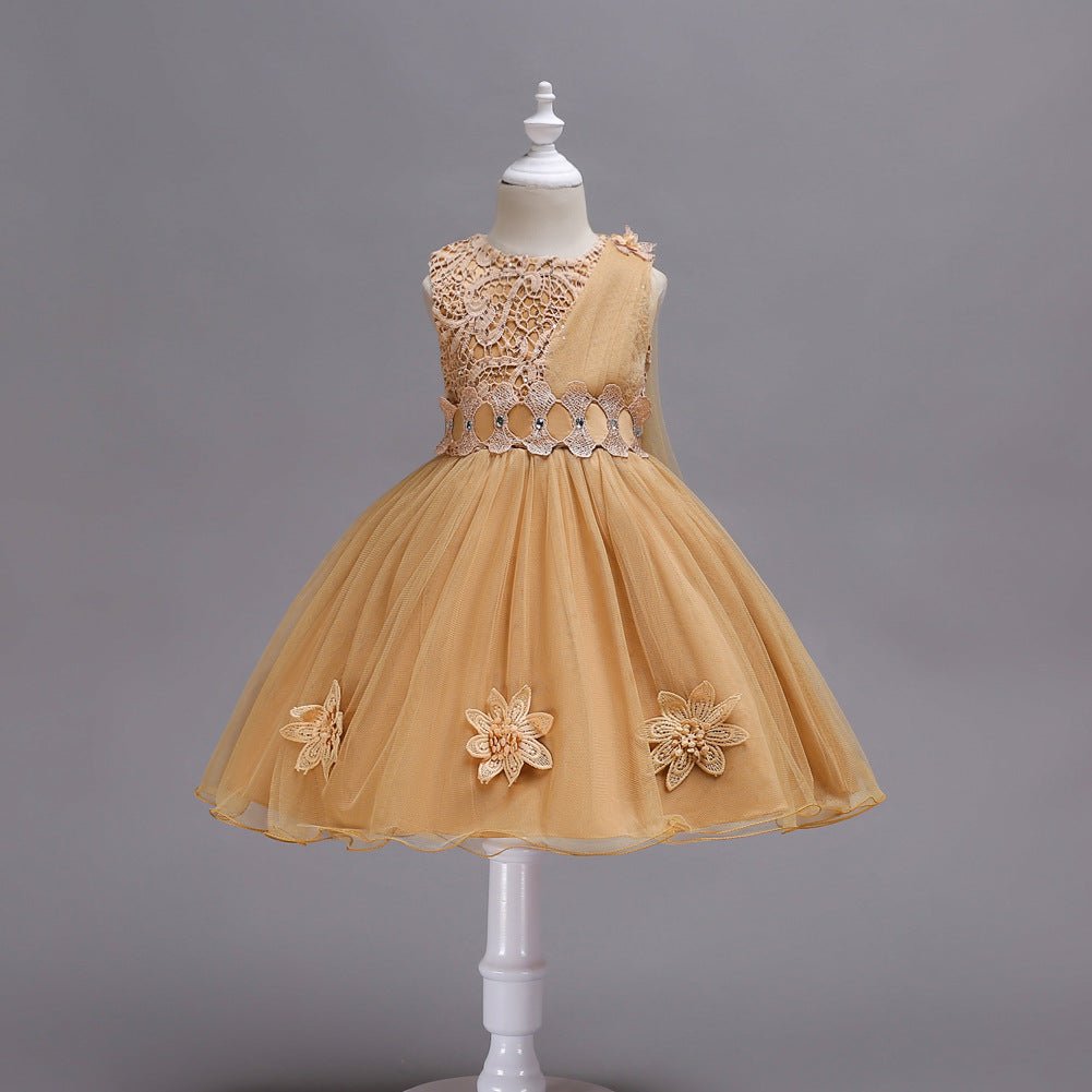 Robe élégante pour bébé fille en satin, polyester et coton confortable - IVOIRART.COM