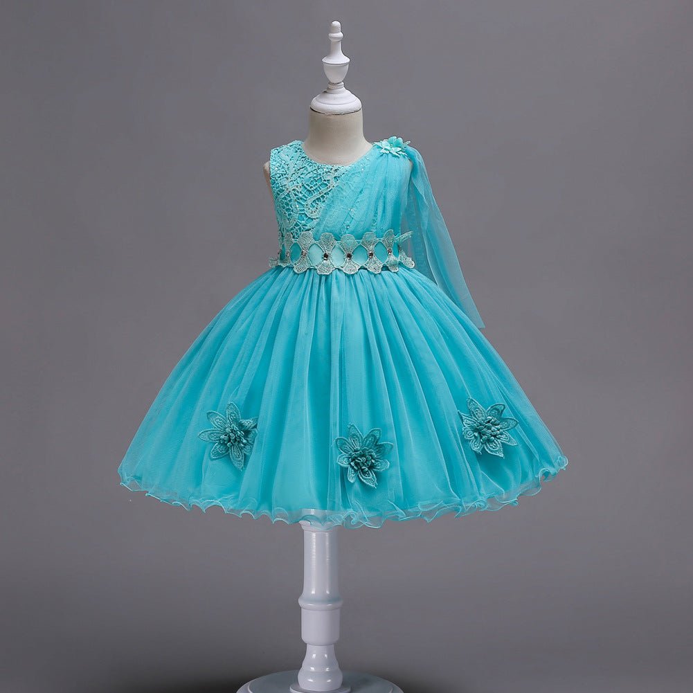 Robe élégante pour bébé fille en satin, polyester et coton confortable - IVOIRART.COM
