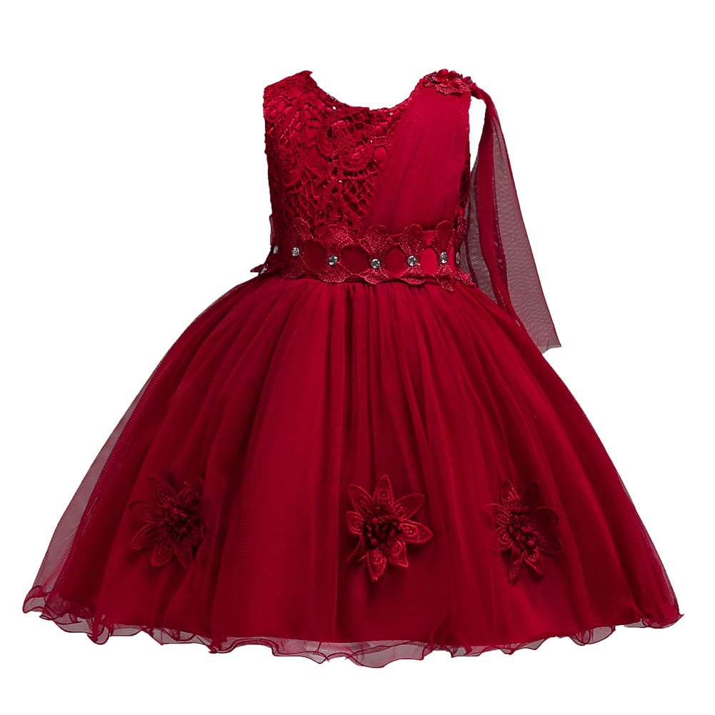 Robe élégante pour bébé fille en satin, polyester et coton confortable - IVOIRART.COM